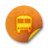Orange sticker badges 215 Icon